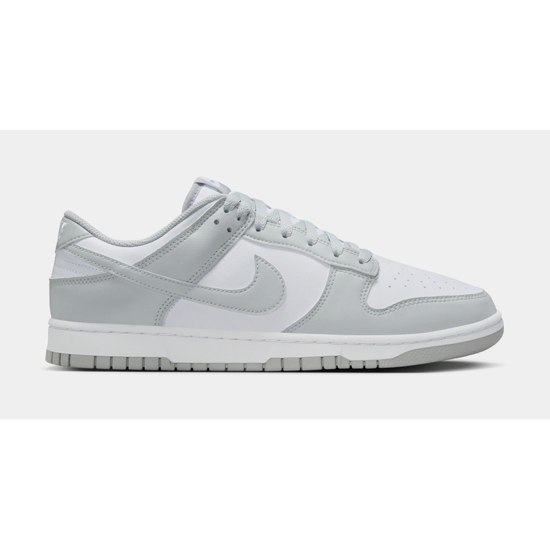 Dunk Low Retro Mens Basketball Shoes (White/Light Smoke Grey)