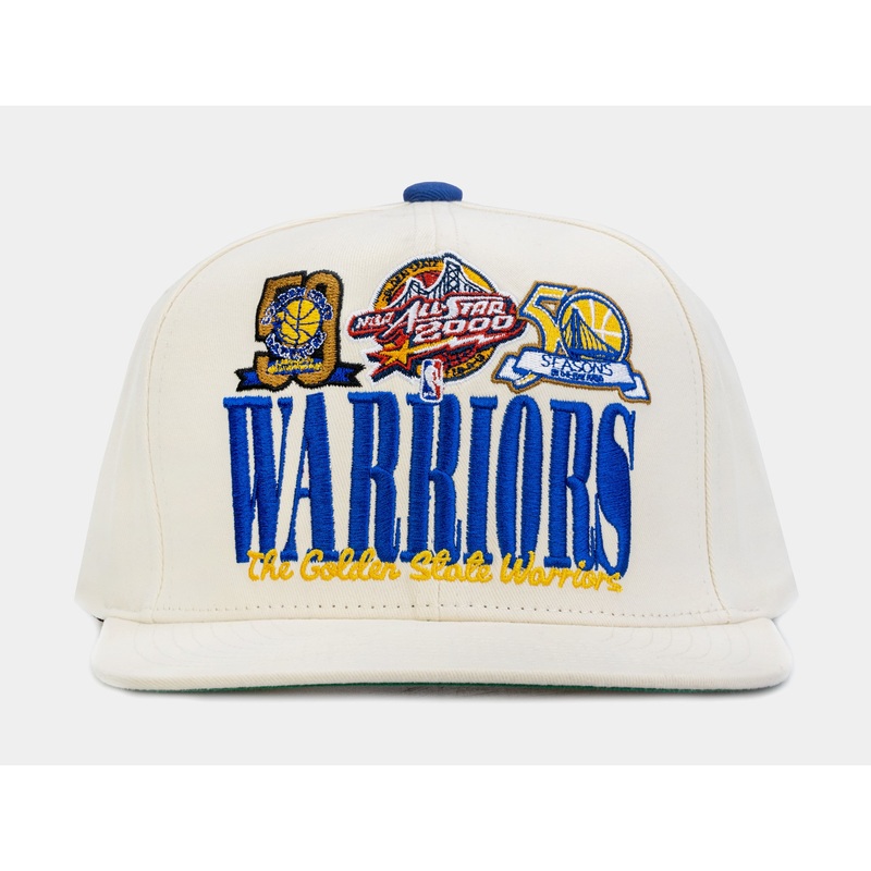 Golden State Warriors Retro Snapback Mens Hat (Beige)