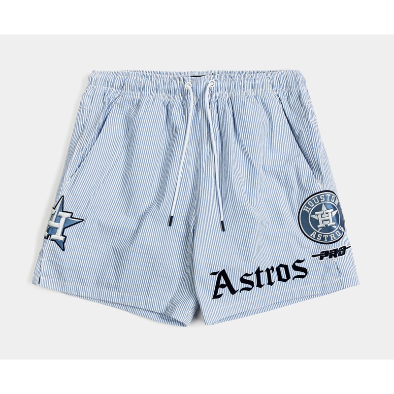Houston Astros Country Club Seersucker Mens Shorts (Blue/White)