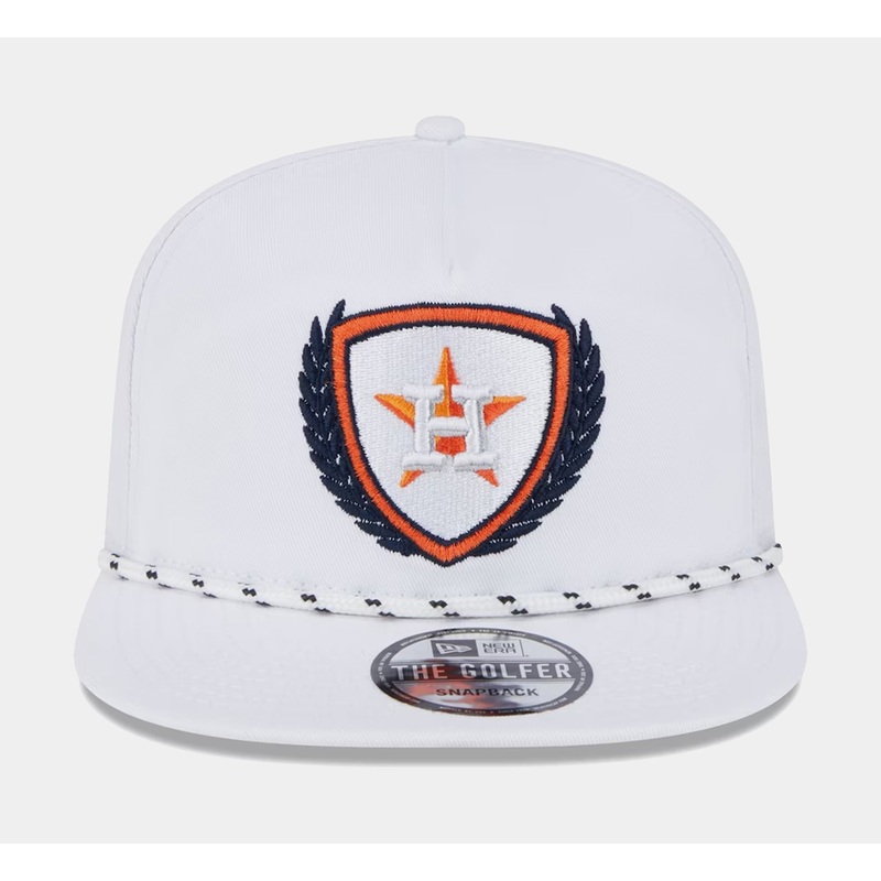 Houston Astros Golfer 9FIFTY Mens Snapback Hat (White)