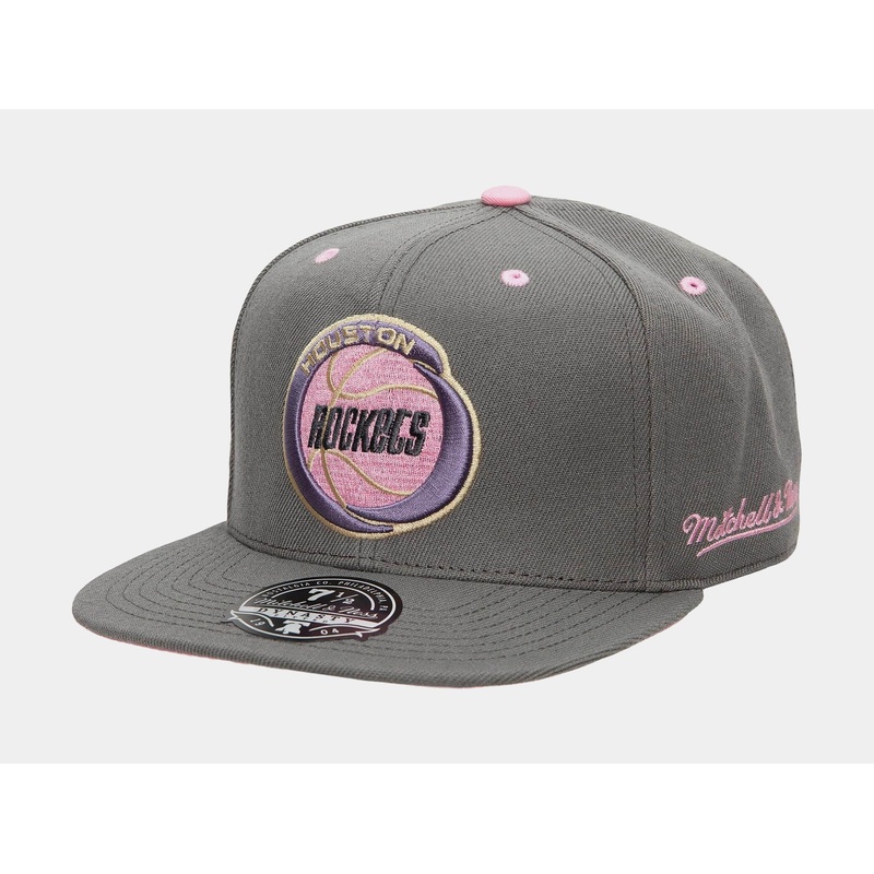 Houston Rockets Lavender Dreams Mens Fitted Hat (Grey)
