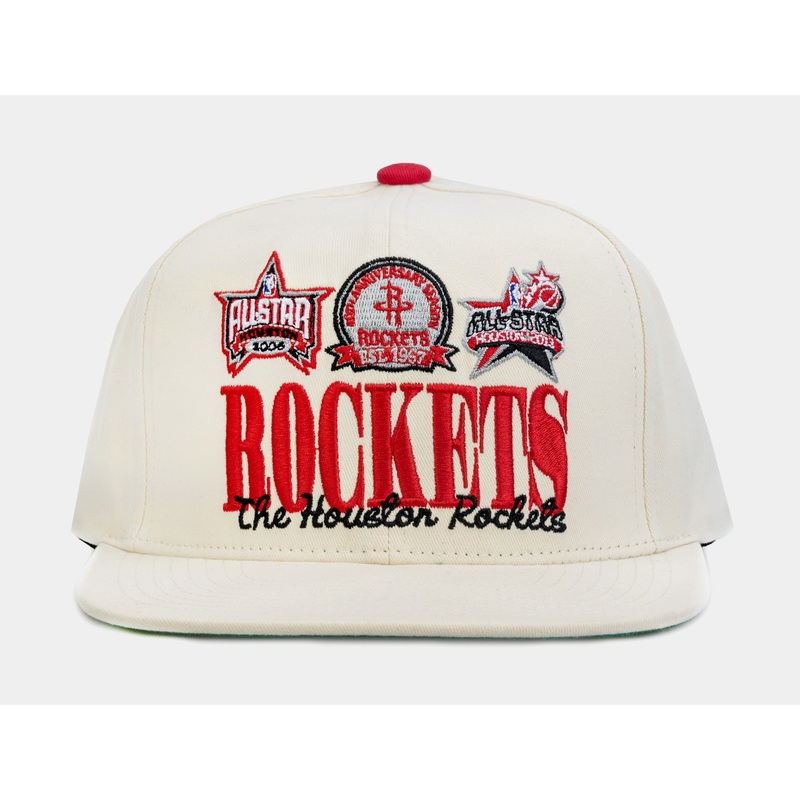 Houston Rockets Retro Snapback Mens Hat (Beige)