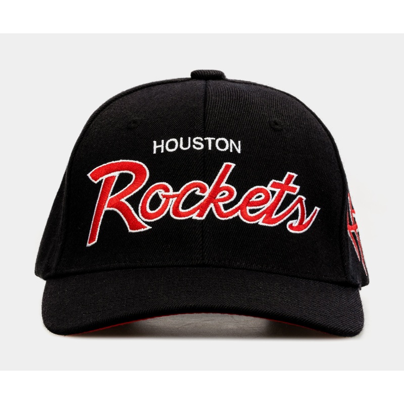 Houston Rockets Team Script 2.0 Mens Snapback Hat (Black)