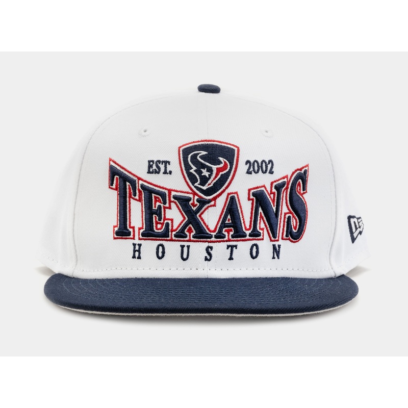 Houston Texans Crest 9FIFTY Mens Snapback Hat (White/Blue)