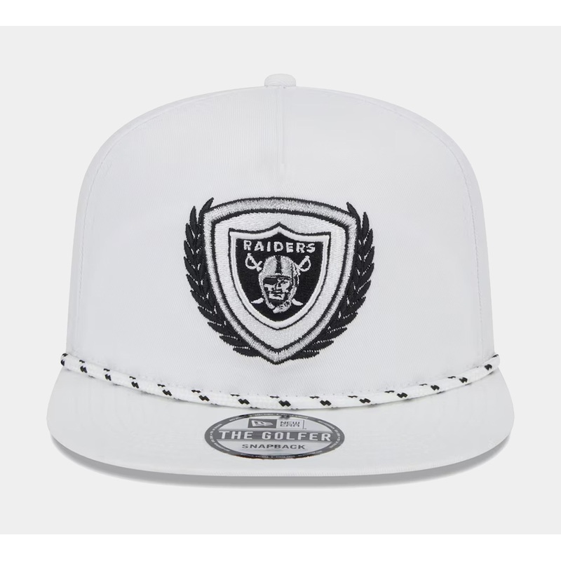 Las Vegas Raiders Golfer 9FIFTY Mens Snapback Hat (White)