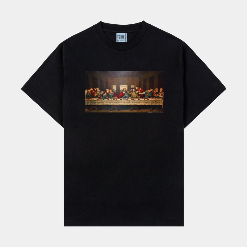Last Supper Mens Short Sleeve Shirt (Washed Black)