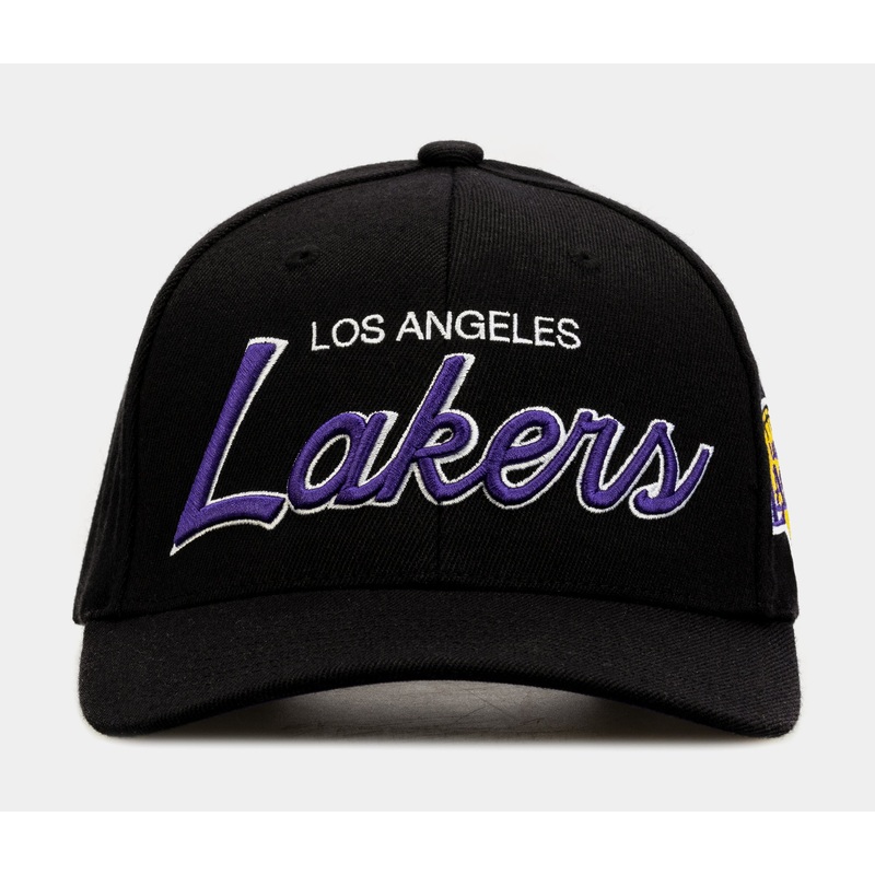 Los Angeles Lakers Team Script 2.0 Mens Snapback Hat (Black)
