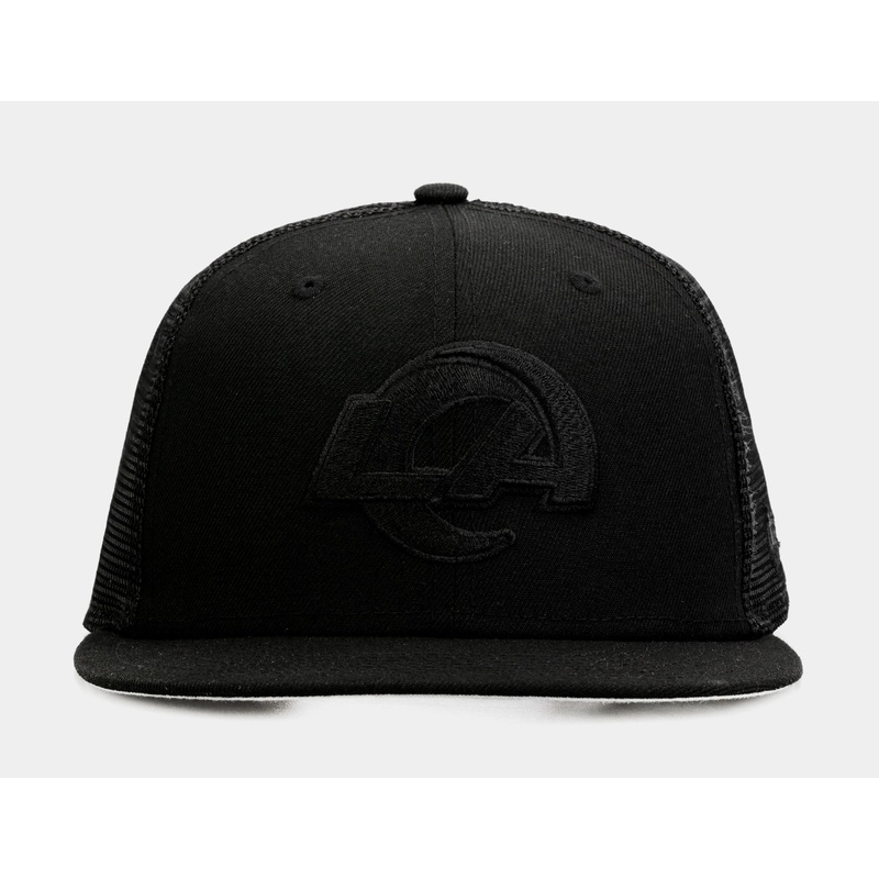 Los Angeles Rams Blackout 9Fifty Trucker Mens Hat (Black)