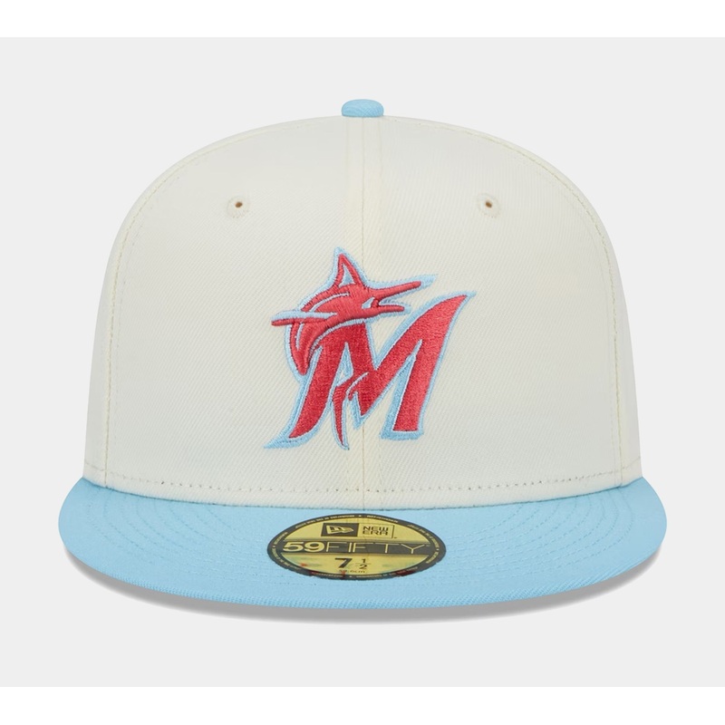 Miami Marlins Colorpack 59Fifty Mens Fitted Hat (Blue/White)