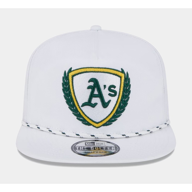 Oakland A’s Golfer 9FIFTY Mens Snapback Hat (White)