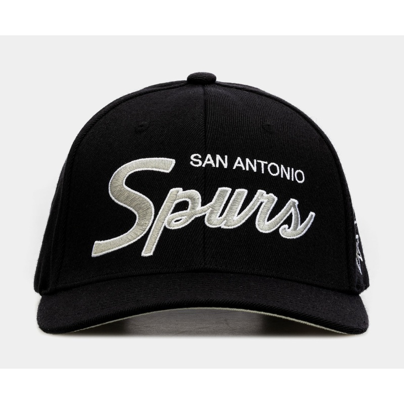 San Antonio Spurs Team Script 2.0 Mens Snapback Hat (Black)