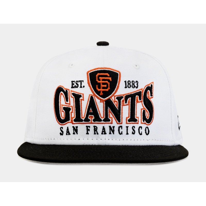 San Francisco Giants Crest 9FIFTY Mens Snapback Hat (White/Black)