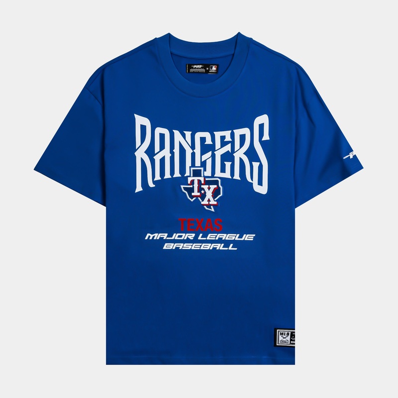 Texas Rangers City Tour Mens Short Sleeve Shirt (Blue/White/Red)