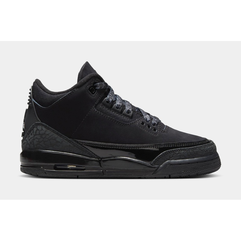 Air Jordan 3 Retro Black Cat Grade School Lifestyle Shoes (Black/Dark Charcoal/Black) Free Shipping
