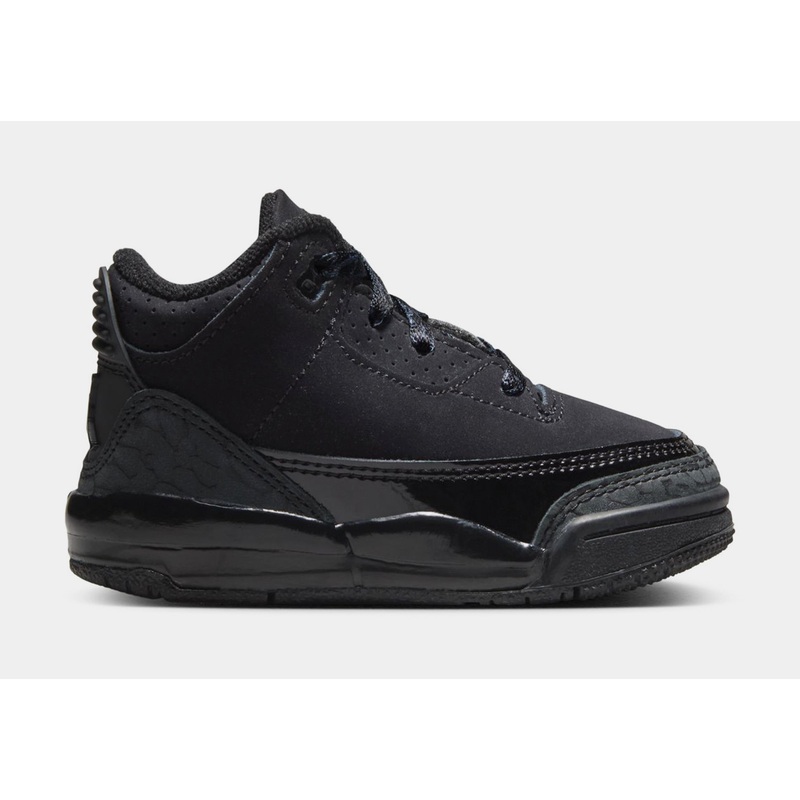 Air Jordan 3 Retro Black Cat Infant Toddler Lifestyle Shoes (Black/Dark Charcoal/Black) Free Shipping