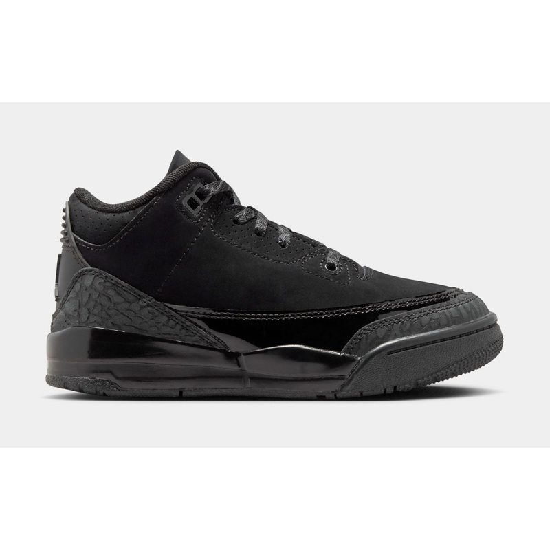 Air Jordan 3 Retro Black Cat Preschool Lifestyle Shoes (Black/Dark Charcoal/Black) Free Shipping