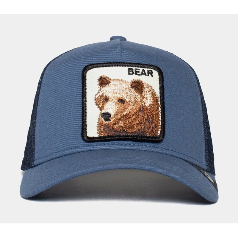 Big Bear Trucker Mens Hat (Blue)