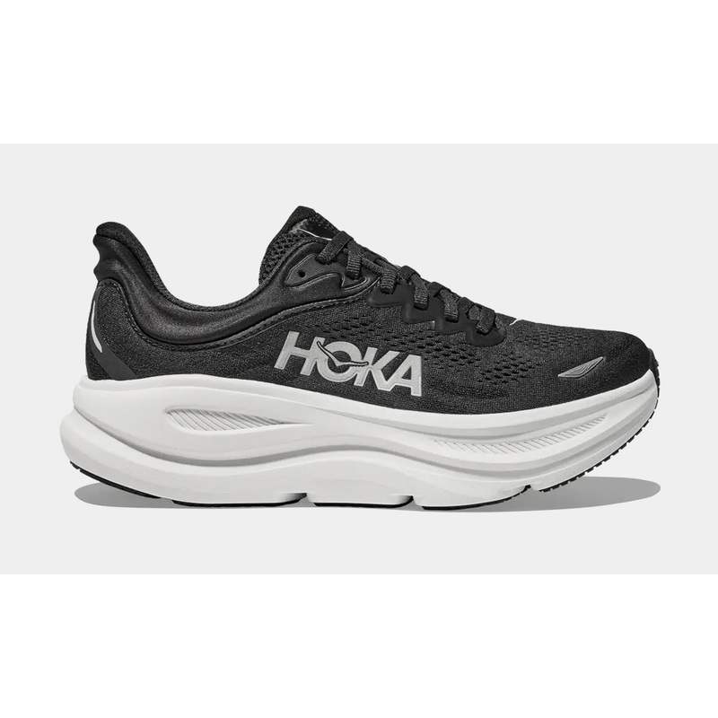 Bondi 9 Womens Running Shoes (Black/White/Black)
