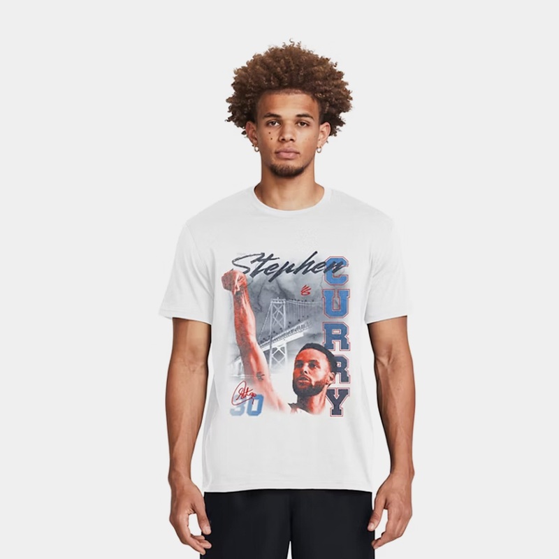 Curry Heavyweight Mens Short Sleeve Shirt (White/Blue)
