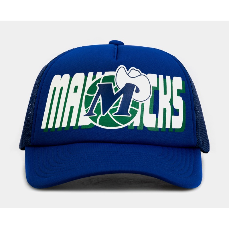 Dallas Mavericks Billboard Trucker Mens Hats (Blue)
