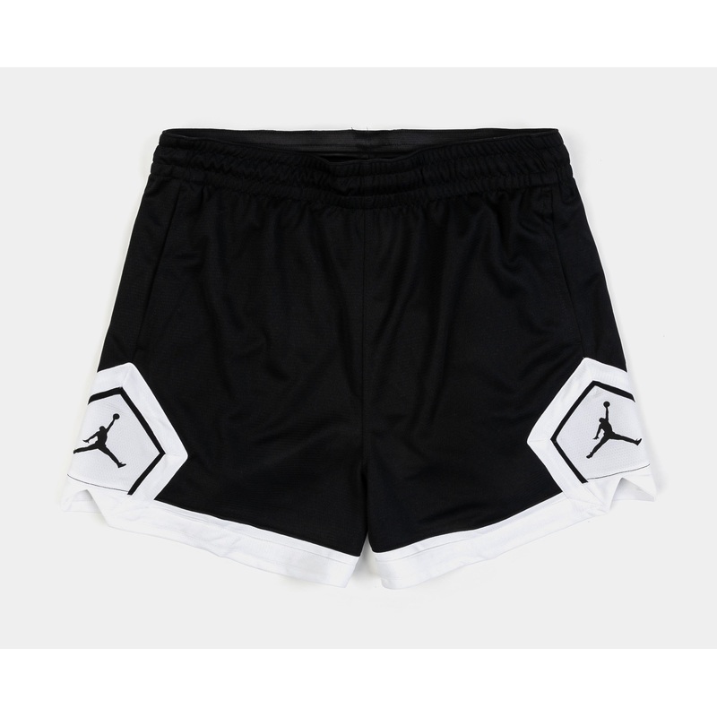 Diamond 4″ Mesh Womens Shorts (Black/White)