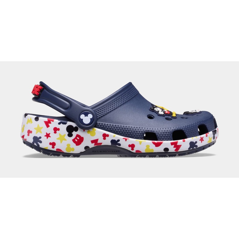 Disney Mickey Friends Classic Clog Infant Toddler Sandals (Blue/White)