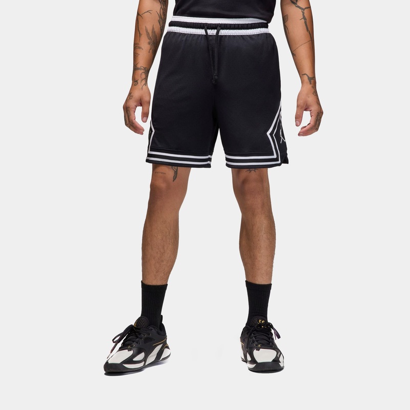 Dri Fit Diamond Mesh Mens Shorts (Black/White)