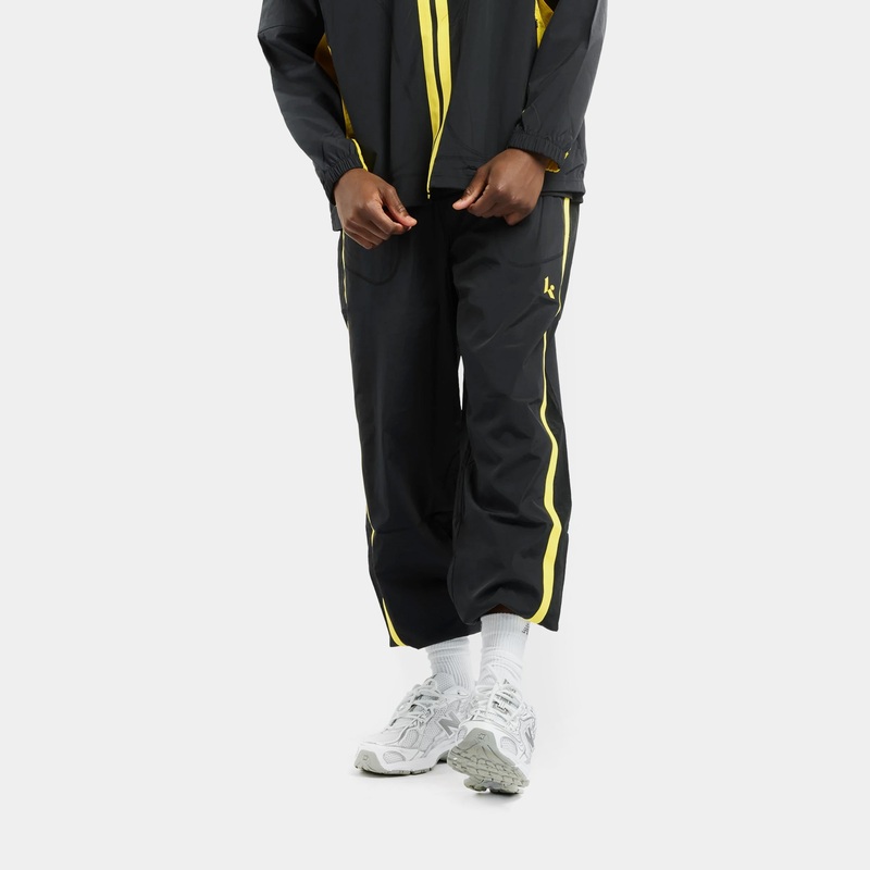 Klutch Crinkle Woven Mens Pants (Black/Yellow)