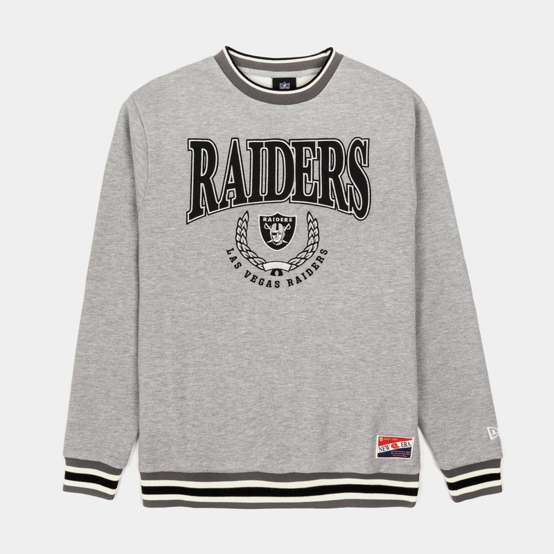 Las Vegas Raiders Throwback Mens Crew (Grey/Black)