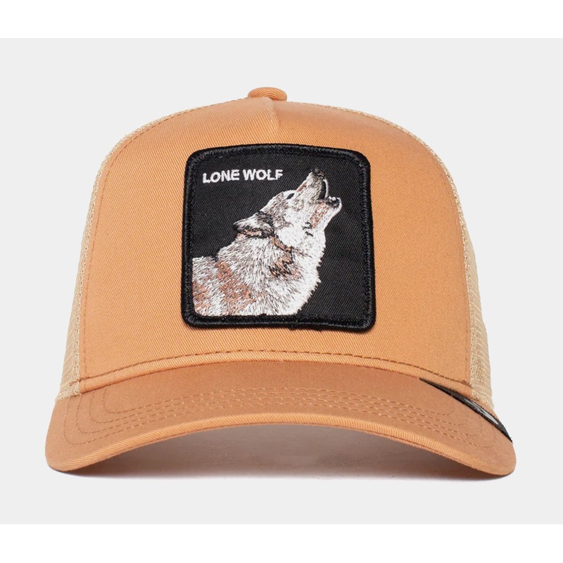 Lone Wolf Trucker Mens Hat (Beige)