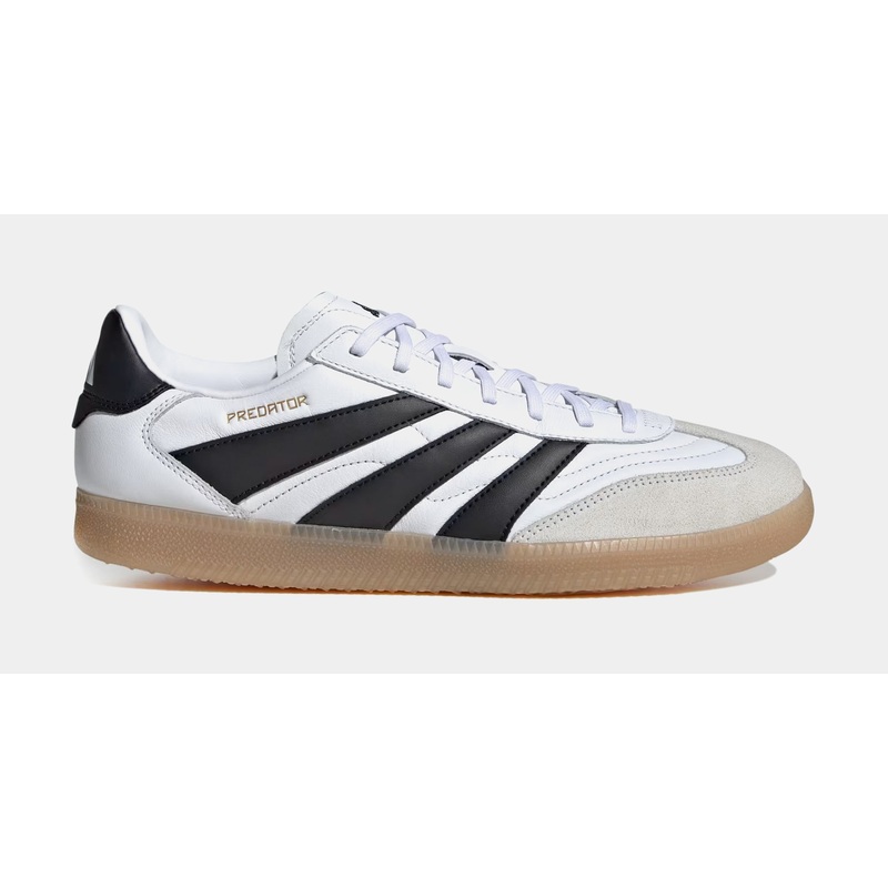 Predator Freestyle Indoor Soccer Mens Lifestyle Shoes (Cloud White/Core Black/Gold Metallic)