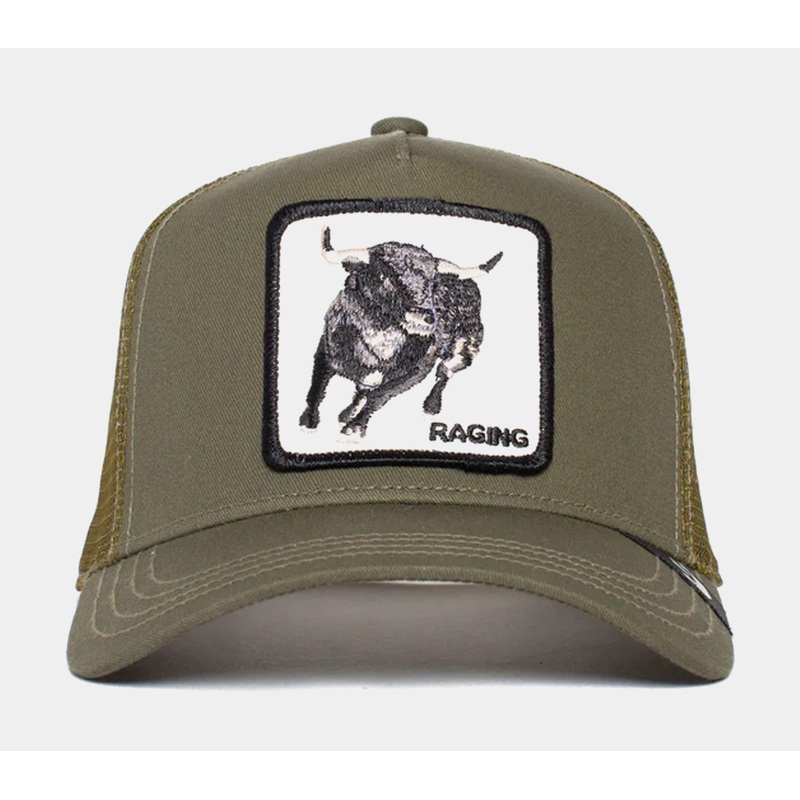 Road Rage Trucker Mens Hat (Olive)