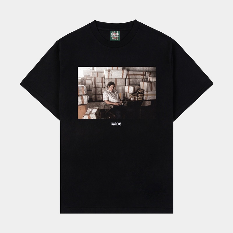 SP x Narcos Bandits Mens Short Sleeve Shirt (Black/White)