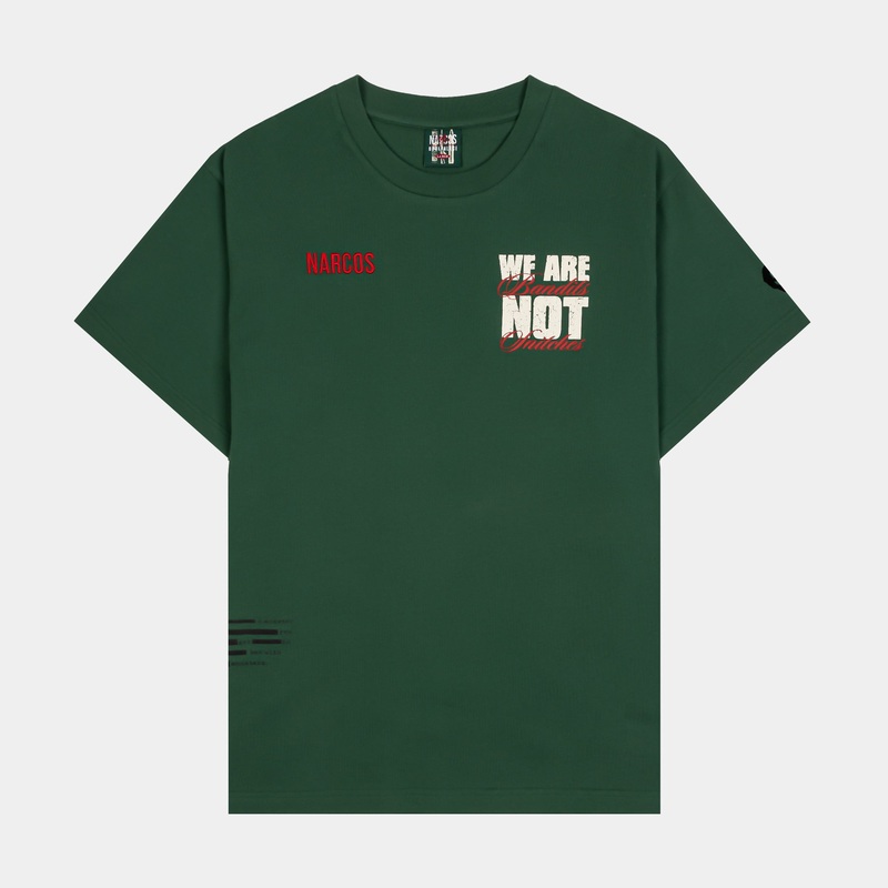 SP x Narcos Bullet Mens Short Sleeve Shirt (Green/Red)