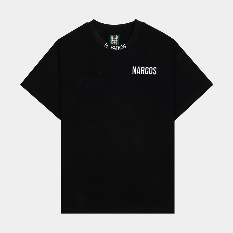 SP x Narcos El Patron Mens Short Sleeve Shirt (Black/White)