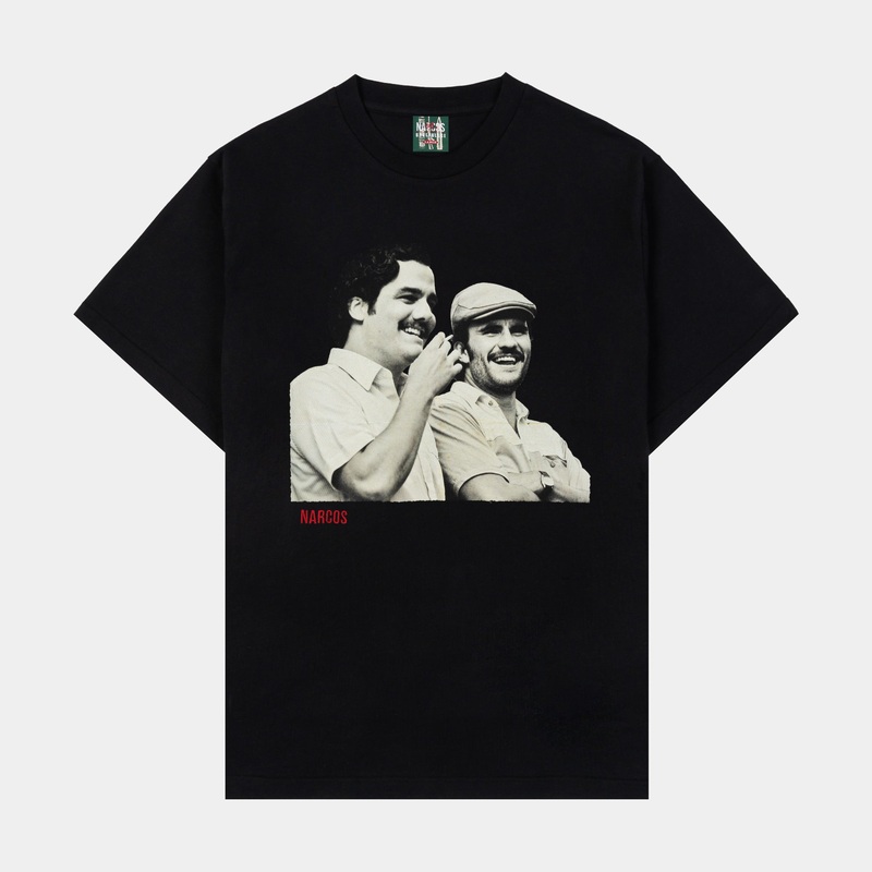 SP x Narcos Geniuses Mens Short Sleeve Shirt (Black/Beige)