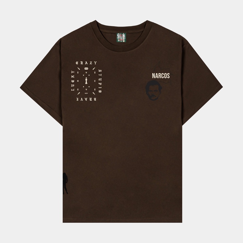 SP x Narcos Icon Mens Short Sleeve Shirt (Brown/Beige)