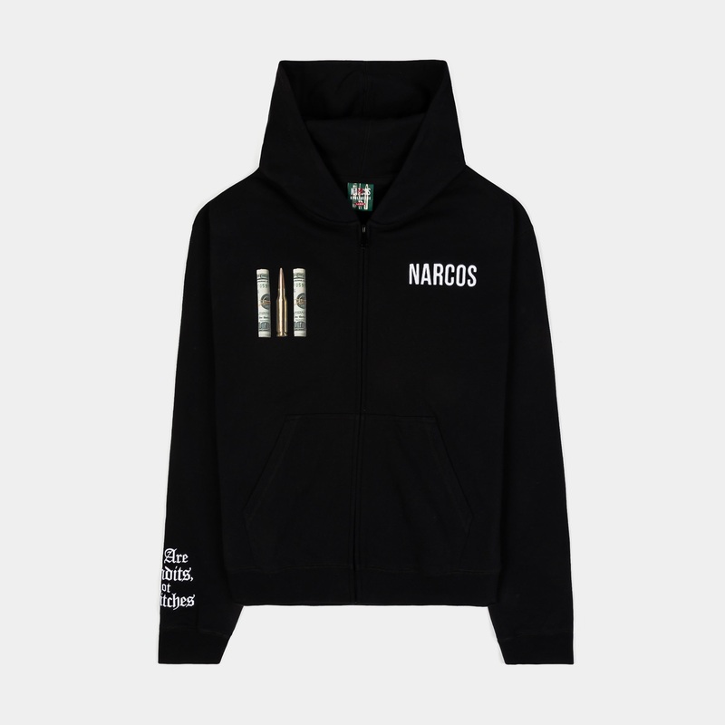 SP x Narcos Money Pullover Mens Hoodie (Black/White)