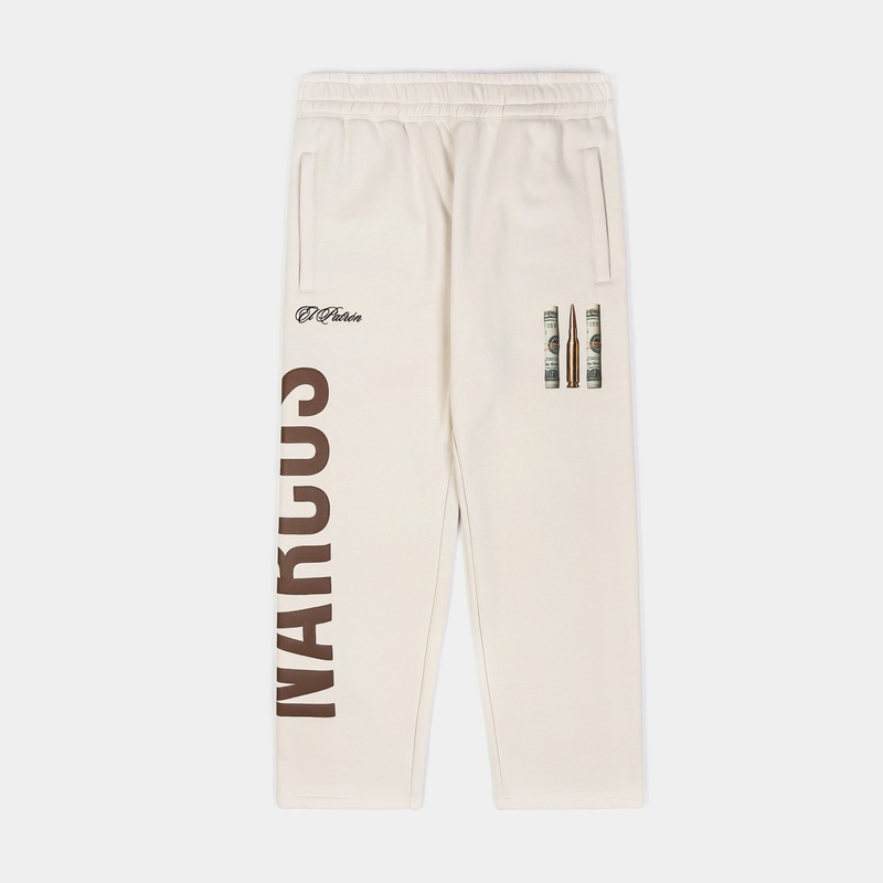 SP x Narcos Stash Joggers Mens Sweatpants (Beige/Brown)