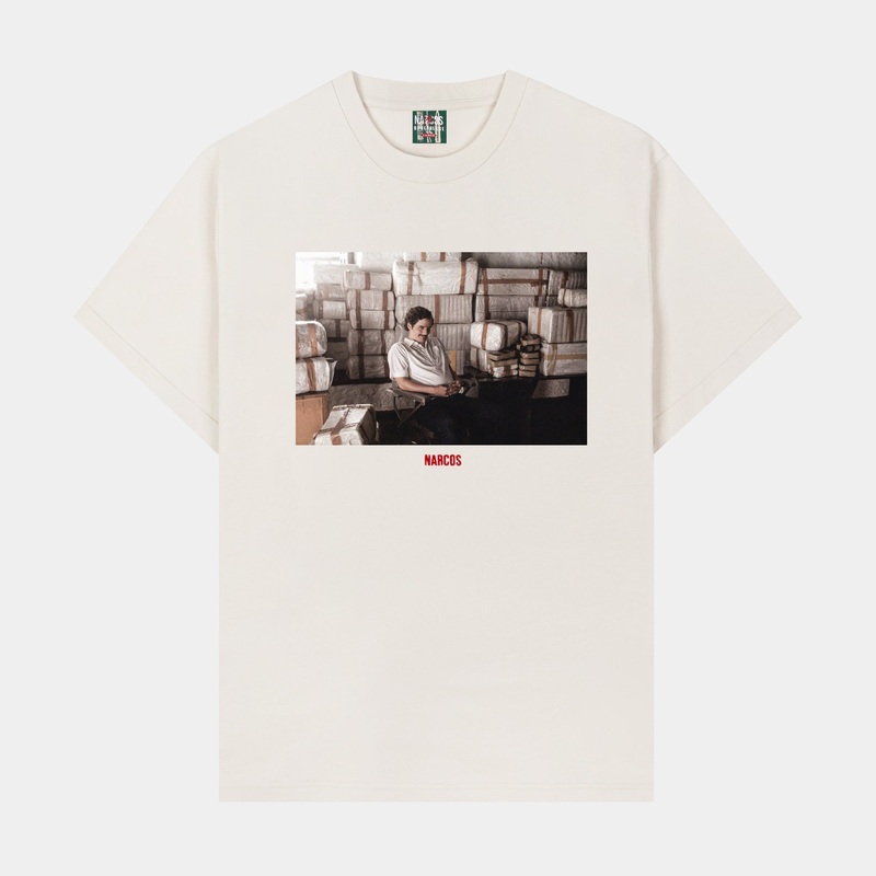 SP x Narcos Stash Mens Short Sleeve Shirt (Beige/Black)