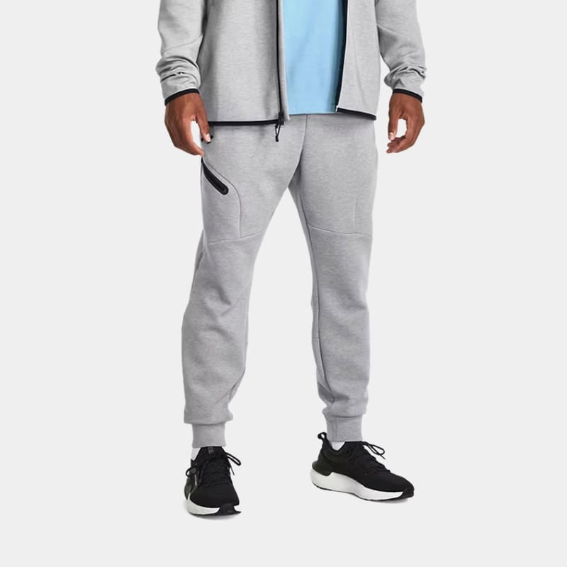 Unstoppable Fleece Joggers Mens Sweatpants (Grey/Black)