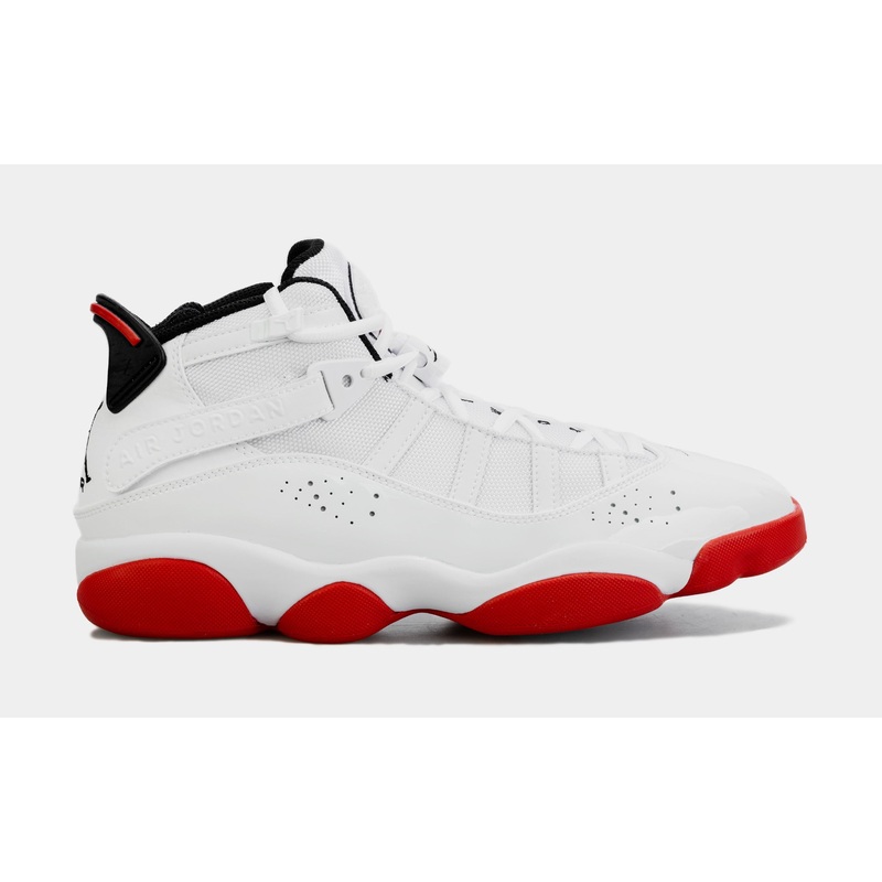 6 Rings Mens Basketball Shoes (White/Red)