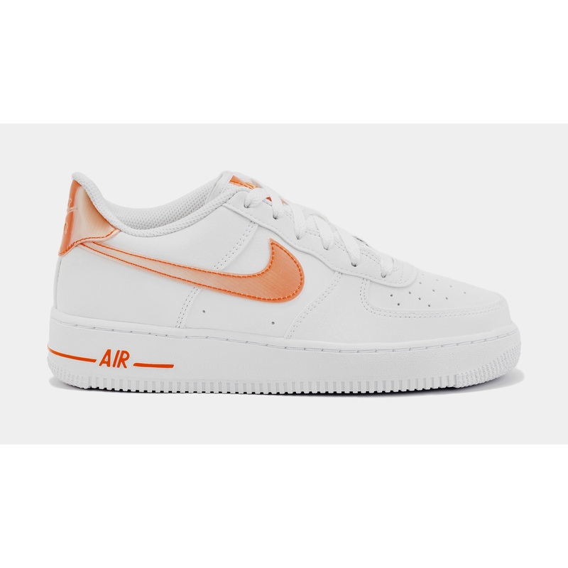 Air Force 1 Next Nature Grade School Lifestyle Shoes (White/Orange)