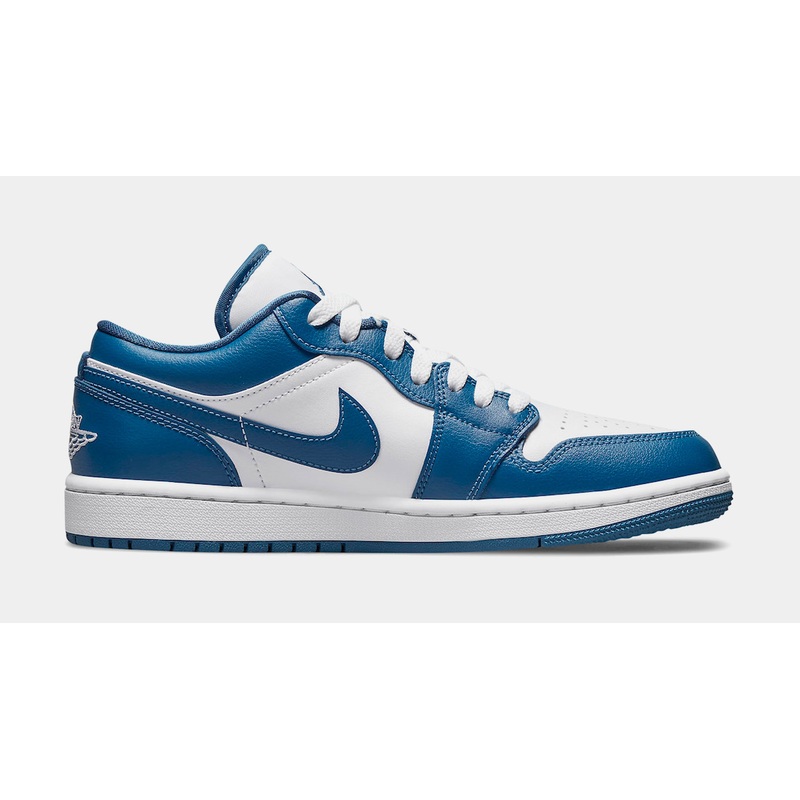 Air Jordan 1 Low Marina Blue Womens Lifestyle Shoes (Blue/White)