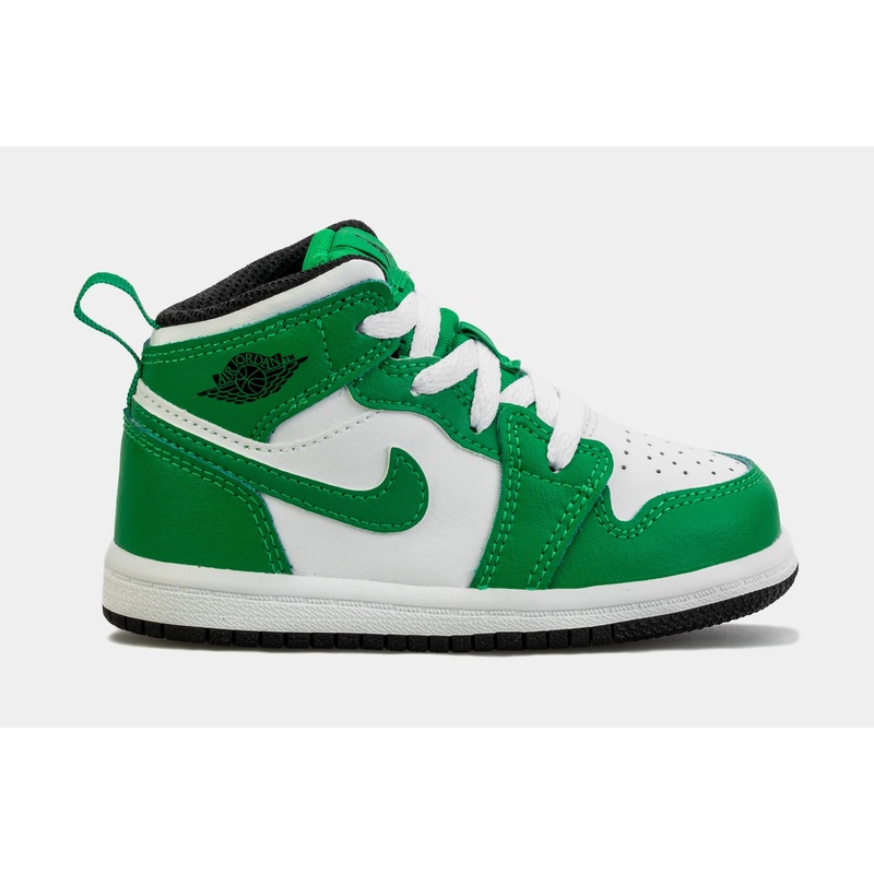 Air Jordan 1 Mid Lucky Green Infant Toddler Lifestyle Shoes (Green/White)