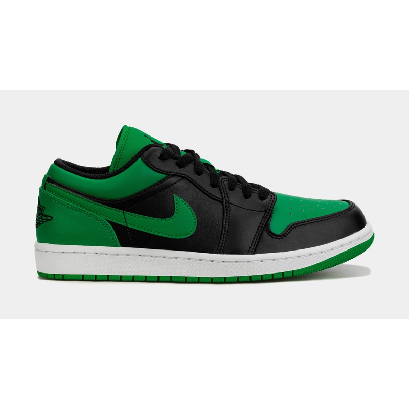 Air Jordan 1 Retro Low Lucky Green Mens Lifestyle Shoes (Black/Green)