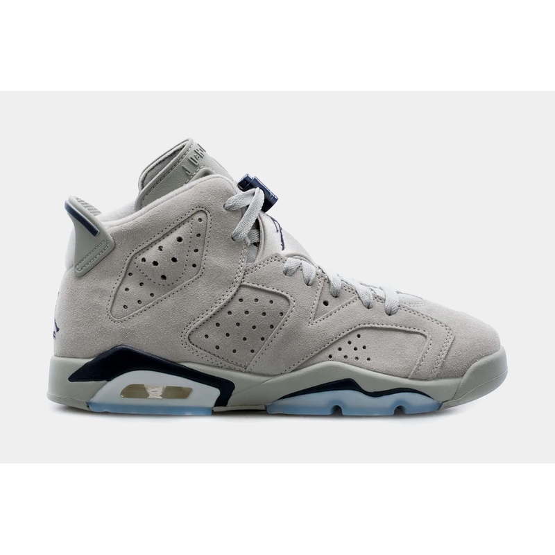 Air Jordan 6 Retro Georgetown Grade School Lifestyle Shoes (Grey/Blue) Free Shipping