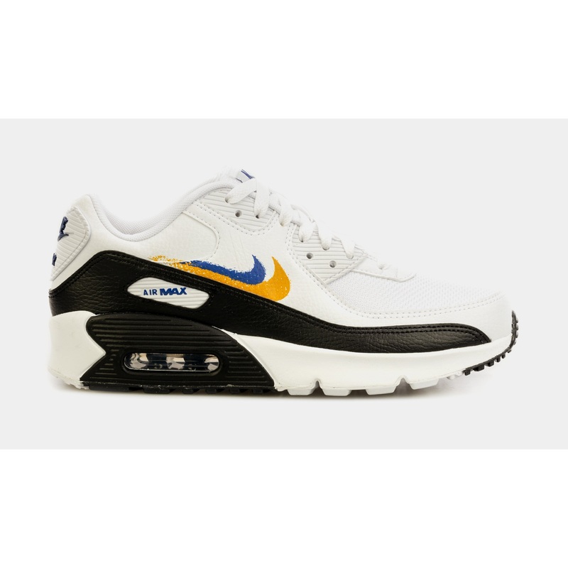 Air Max 90 Double Swoosh Grade School Lifestyle Shoes (White/Black)