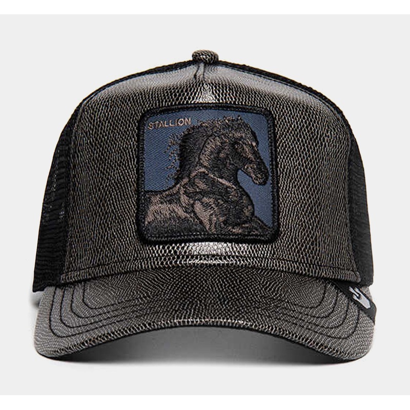 Black Stallion Mens Trucker Hat (Black)