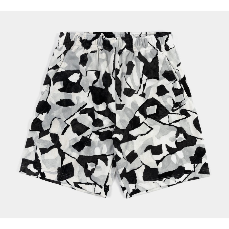 Club AOP French Terry Mens Shorts (Black/White)